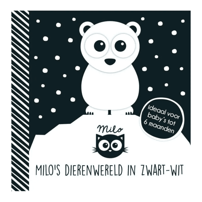 milo's dierenwereld in zwart wit