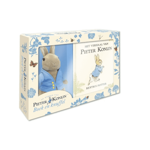 pieter konijn boek en knuffel